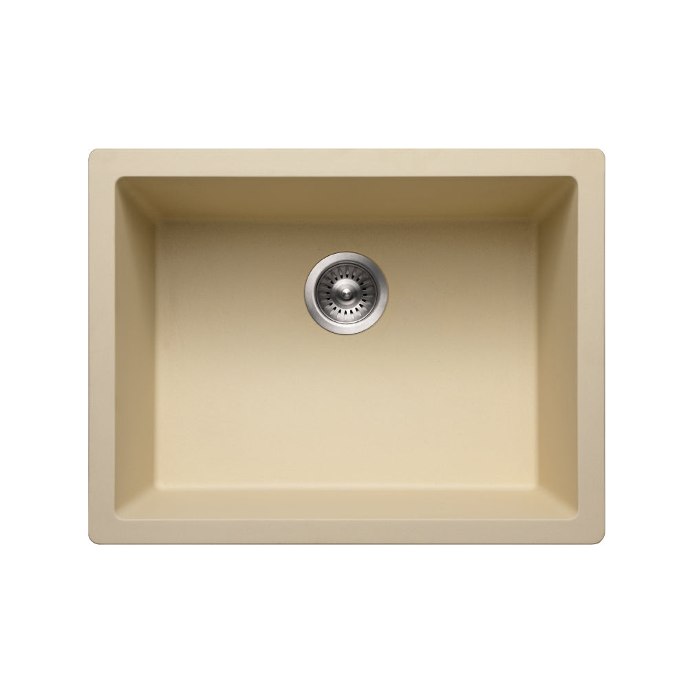 Houzer Quartztone 24 inch Granite Composite Undermount Single Bowl Kitchen Sink