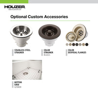 Thumbnail for Houzer Quartztone 24 inch Granite Composite Undermount Single Bowl Kitchen Sink