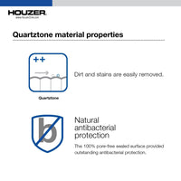 Thumbnail for Houzer Quartztone 25 inch Granite Composite Drop-in Topmount Single Bowl Kitchen Sink