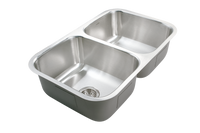 Thumbnail for Houzer Medallion Gourmet 31 inch Stainless Steel Undermount 50/50 Double Bowl Kitchen Sink, Nested 20-Pack