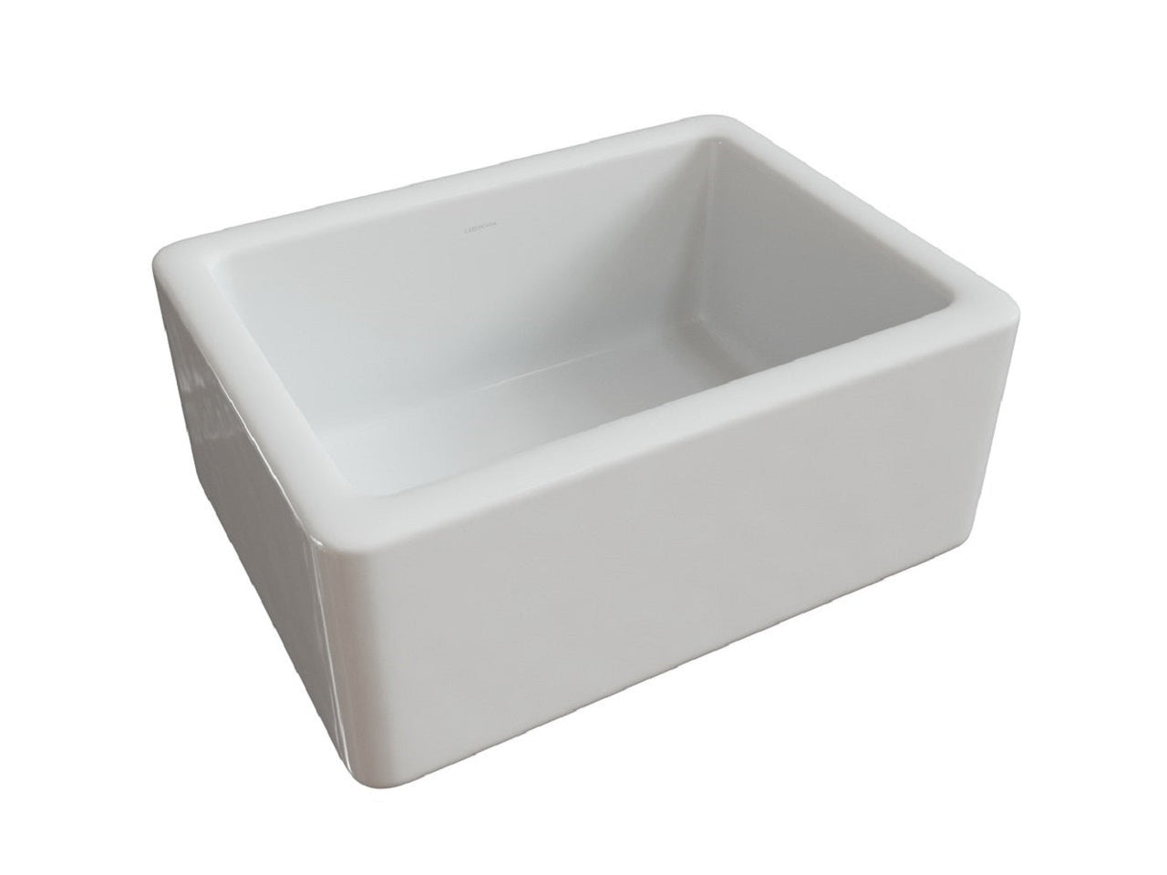 LaToscana 24" Single Bowl Reversible Farmhouse Kitchen Sink in White