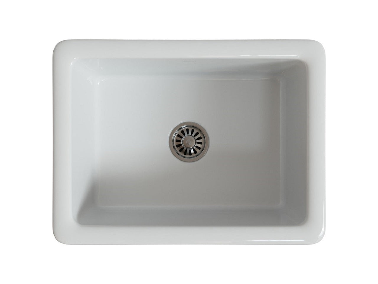 LaToscana 24" Single Bowl Reversible Farmhouse Kitchen Sink in White
