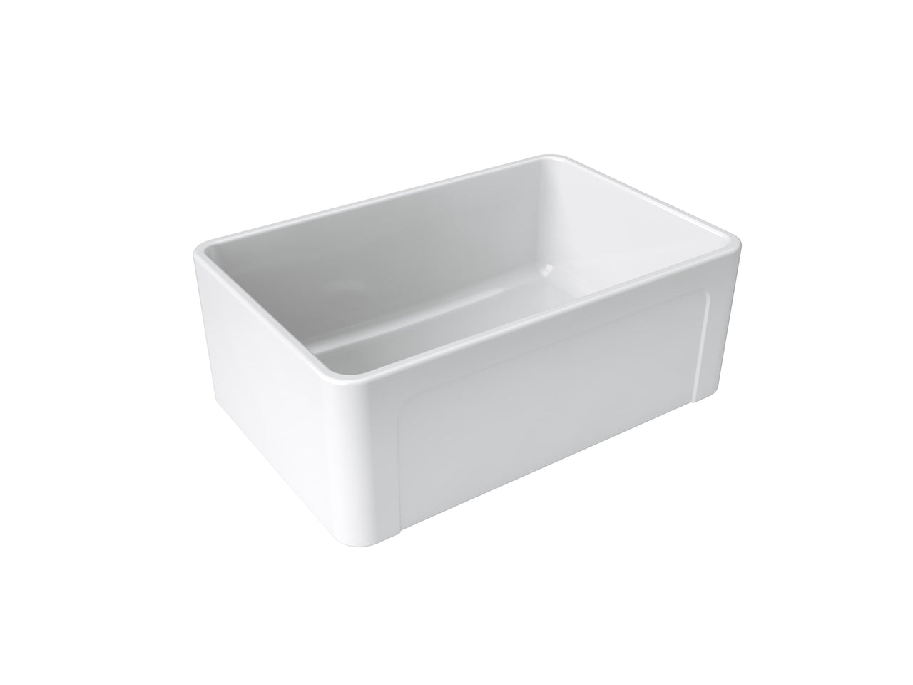 LaToscana 27" Single Bowl Reversible Farmhouse Fireclay Kitchen Sink in White