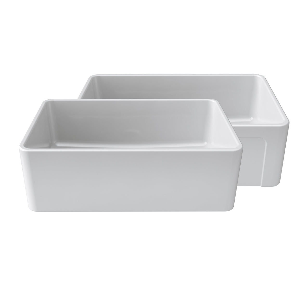 LaToscana 30" Single Bowl Reversible Farmhouse Fireclay Kitchen Sink in White