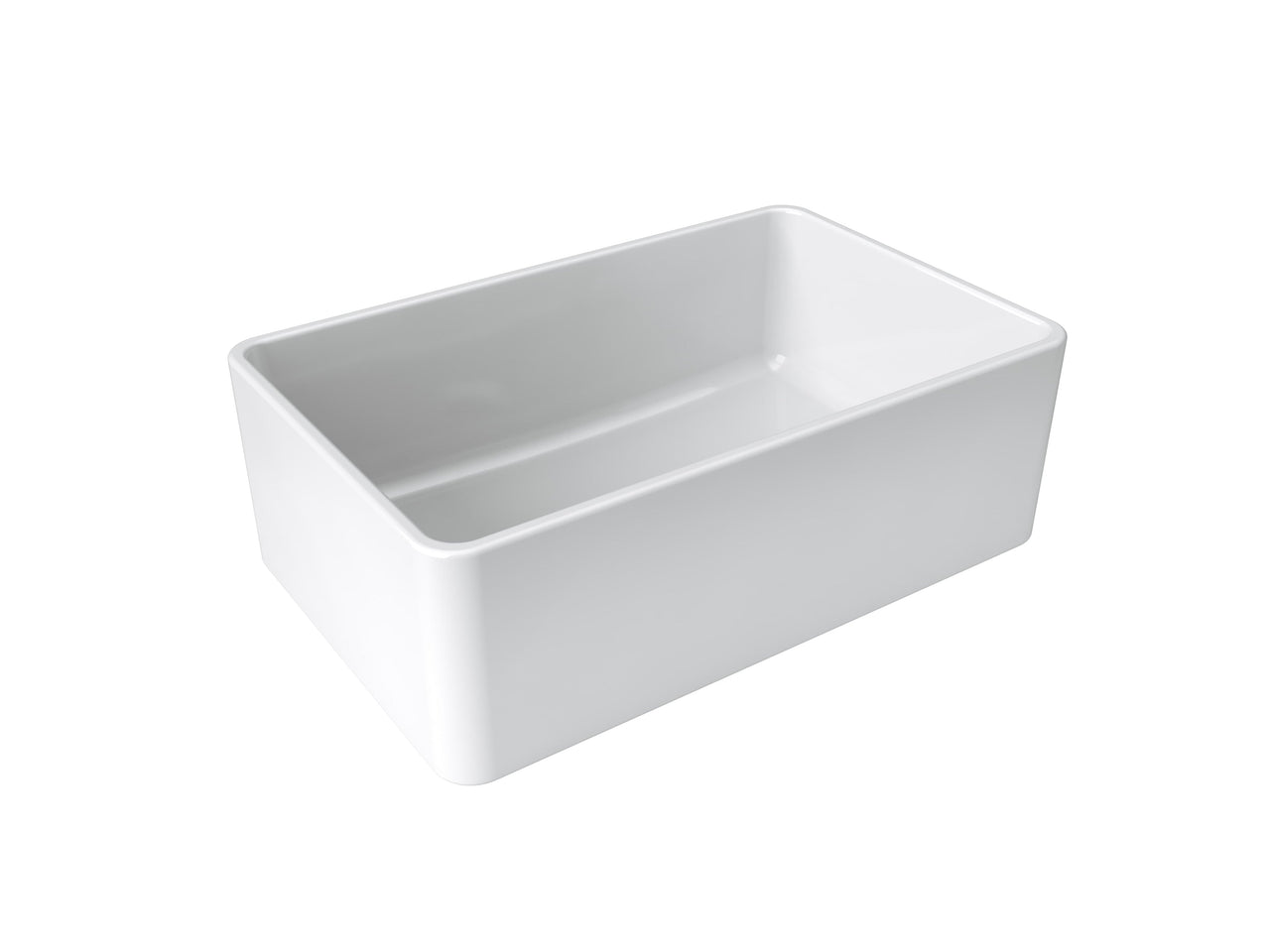 LaToscana 30" Single Bowl Reversible Farmhouse Fireclay Kitchen Sink in White