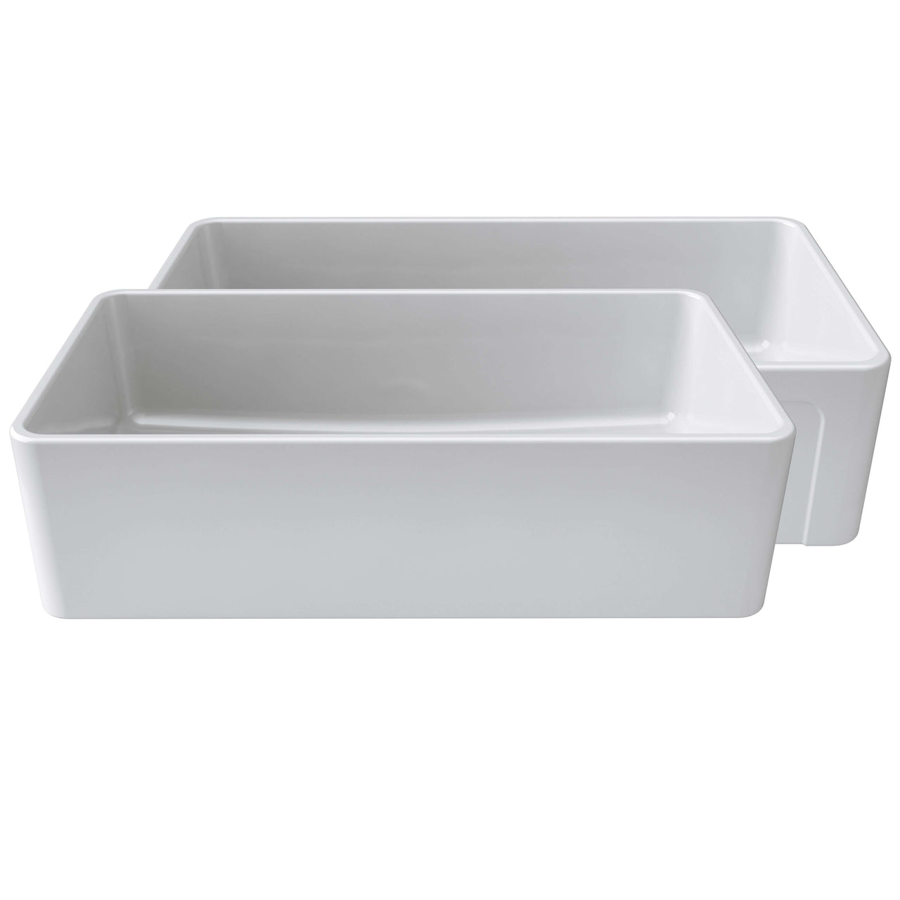 LaToscana 36" Single Bowl Reversible Farmhouse Fireclay Kitchen Sink in White