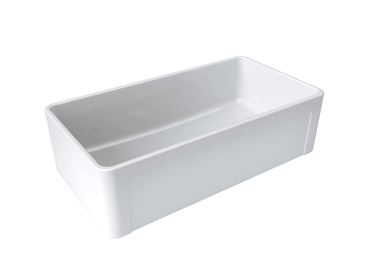 LaToscana 36" Single Bowl Reversible Farmhouse Fireclay Kitchen Sink in White