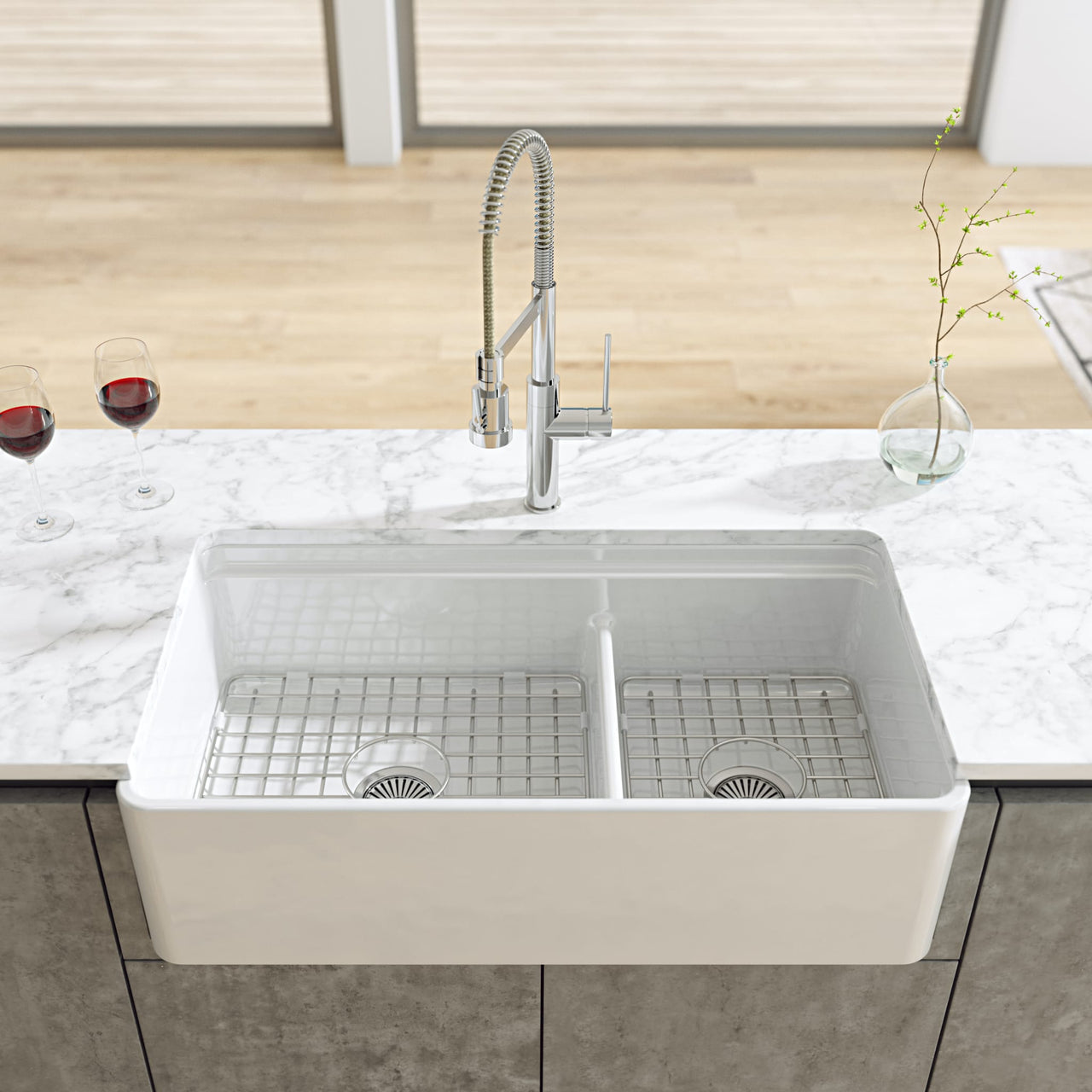 LaToscana 12" Stainless Steel Grid Small For Side Fireclay Farmhouse Kitchen Sink