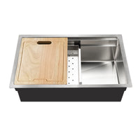 Thumbnail for Houzer Novus 18 Gauge Stainless Steel Undermount Dual Platform Workstation Single Bowl Kitchen Sink with Accessories