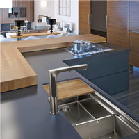 Thumbnail for Houzer Novus 18 Gauge Stainless Steel Undermount Dual Platform Workstation Single Bowl Kitchen Sink with Accessories