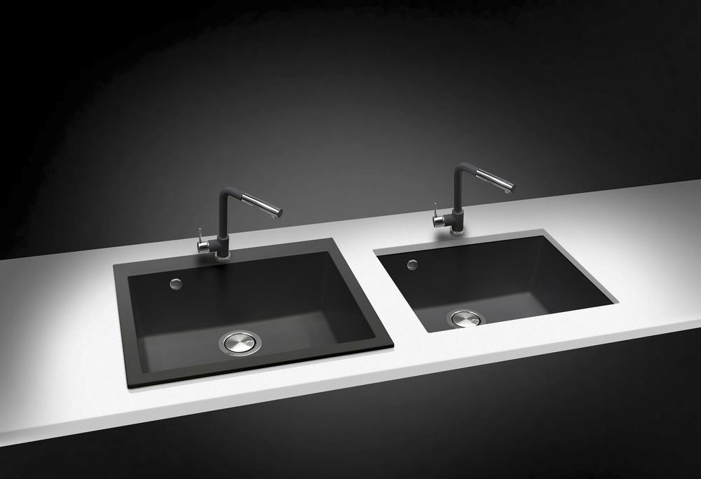LaToscana 23" ONE Series Single Bowl Titanium Undermount Quartz Kitchen Sink