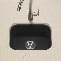 Thumbnail for Houzer Platus 18 inch Fireclay Undermount Single Bowl Bar Sink