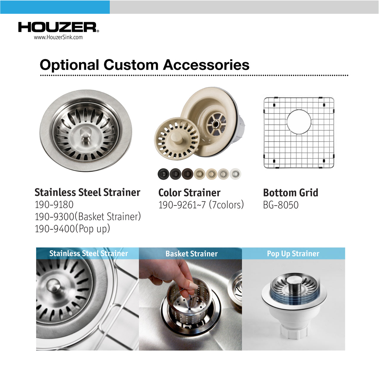 Houzer Platus 20 inch White Fireclay Undermount Square Single Bowl Bar Sink with Basket Strainer and Basin Grid Included