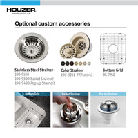 Thumbnail for Houzer Platus 33 inch White Fireclay Apron Front Farmhouse Double Bowl Kitchen Sink
