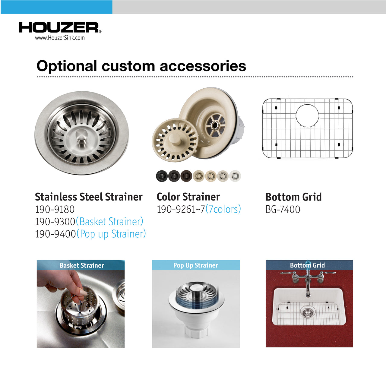 Houzer Platus White Fireclay Undermount Single Bowl Kitchen Sink