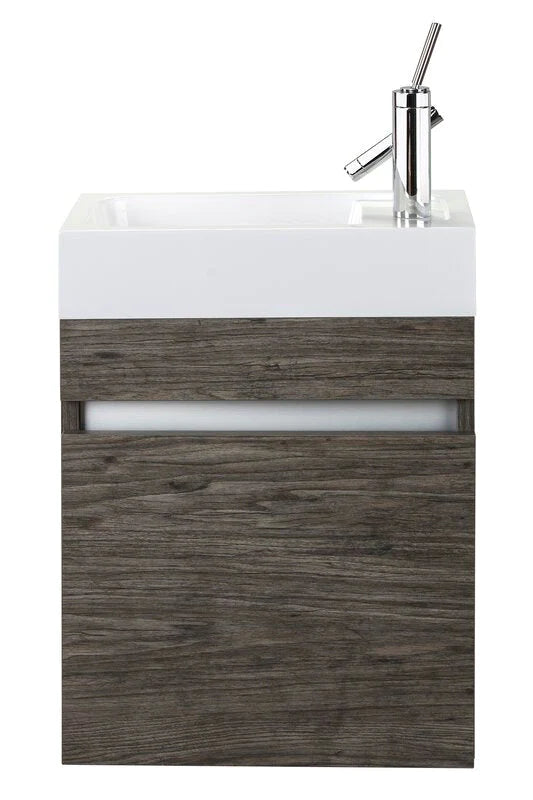 Piccolo Collection 18" Space Saver Wall Mount Bathroom Vanity