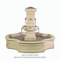 Thumbnail for Rialto Monaco Pond Fountain in French Limestone Finish – A Grand Outdoor Statement of Timeless Tranquility