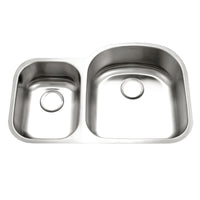Thumbnail for Houzer Eston Stainless Steel Undermount Double Small Bowl Offset Kitchen Sink, Nested 20-Pack