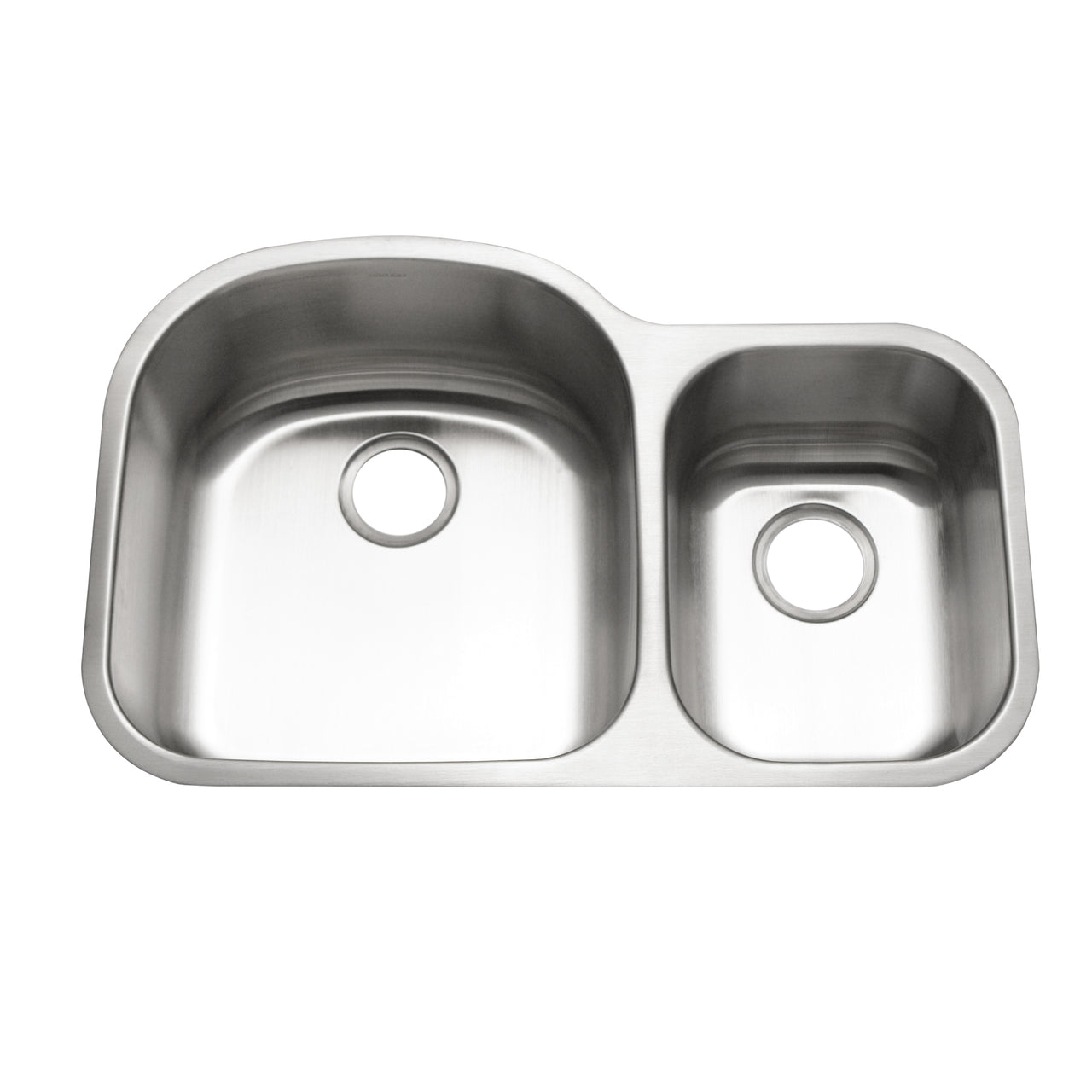 Houzer Eston Stainless Steel Undermount Double Small Bowl Offset Kitchen Sink, Nested 20-Pack