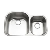 Thumbnail for Houzer Eston Stainless Steel Undermount Double Small Bowl Offset Kitchen Sink, Nested 20-Pack
