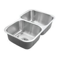 Thumbnail for Houzer Eston Stainless Steel Undermount Double Small Bowl Offset Kitchen Sink, Nested 20-Pack