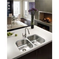 Thumbnail for Houzer Eston Stainless Steel Undermount Double Small Bowl Offset Kitchen Sink, Nested 20-Pack
