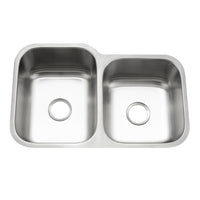 Thumbnail for Houzer Eston Stainless Steel Undermount Double Small Bowl Offset Kitchen Sink, Nested 20-Pack