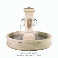 Thumbnail for San Pietro Malibu Pond Fountain with Rustic Iron Spouts in Two Tone Finish