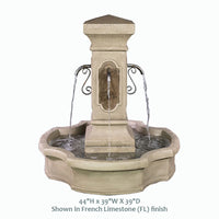Thumbnail for San Pietro Pond Fountain with Rustic Iron Spouts and French Limestone Finish – A Grand Accent for Peaceful Outdoor Spaces