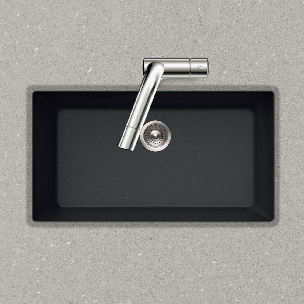 Houzer Quartztone 33 inch Granite Composite Undermount Single Bowl Kitchen Sink