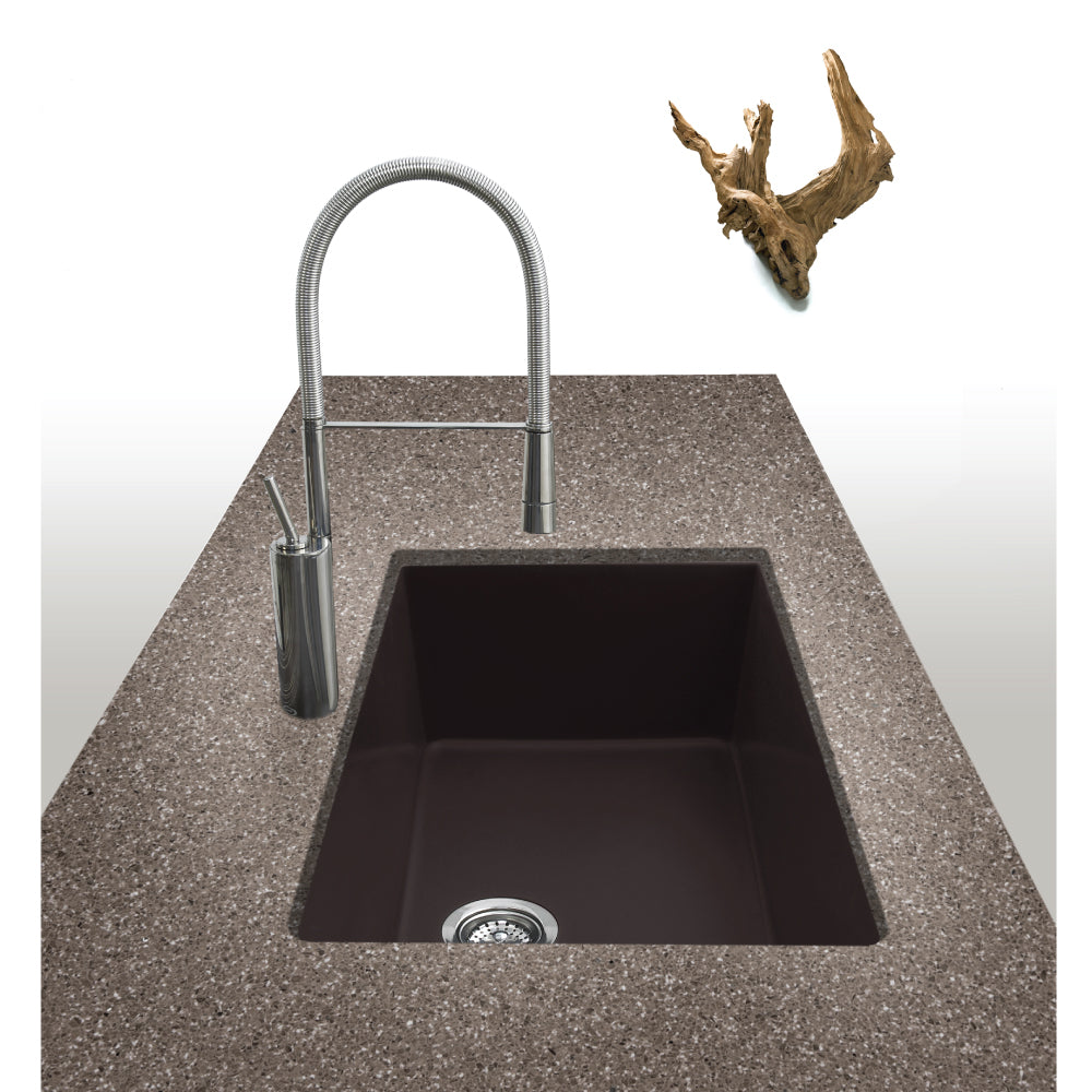 Houzer Quartztone 33 inch Granite Composite Undermount Single Bowl Kitchen Sink