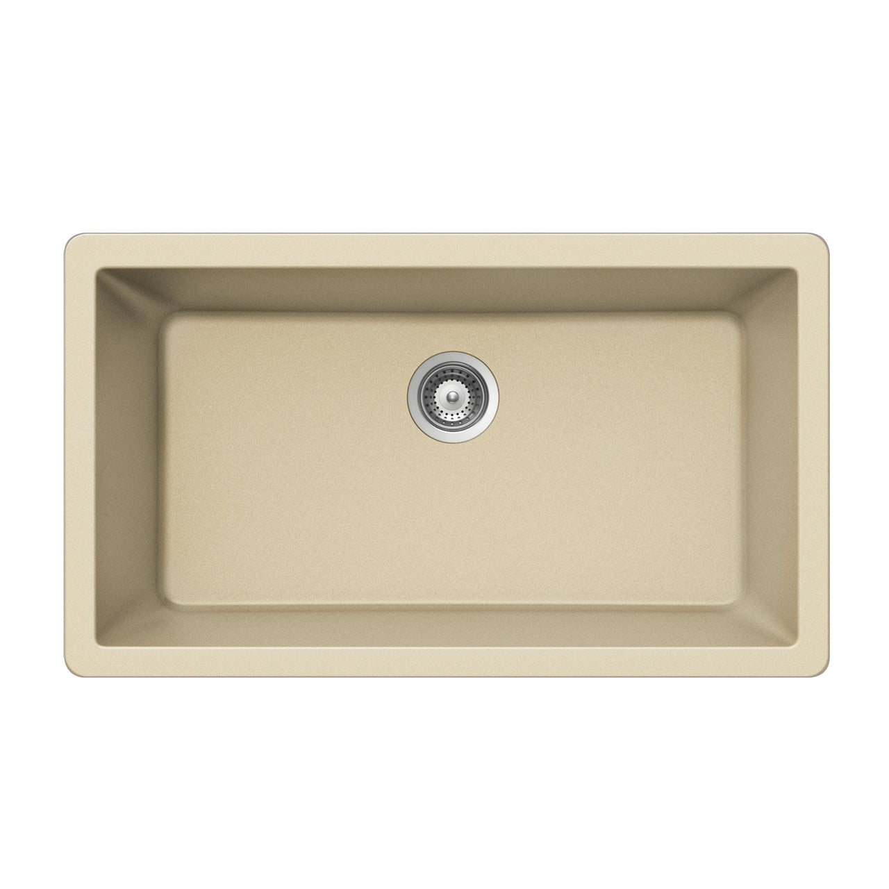 Houzer Quartztone 33 inch Granite Composite Undermount Single Bowl Kitchen Sink