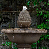 Thumbnail for Wiltshire Tiered Cast Stone Fountain – Aged Limestone Finish