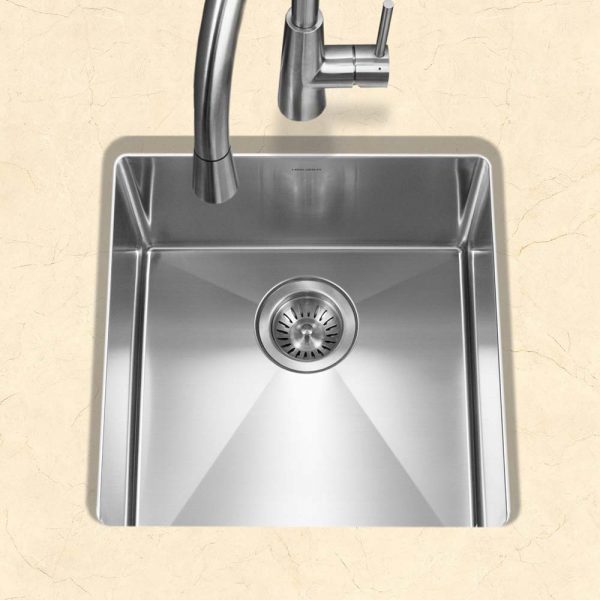 Houzer Savoir Stainless Steel Undermount Bowl Bar/Prep Kitchen Sink with Strainer &amp; Grid