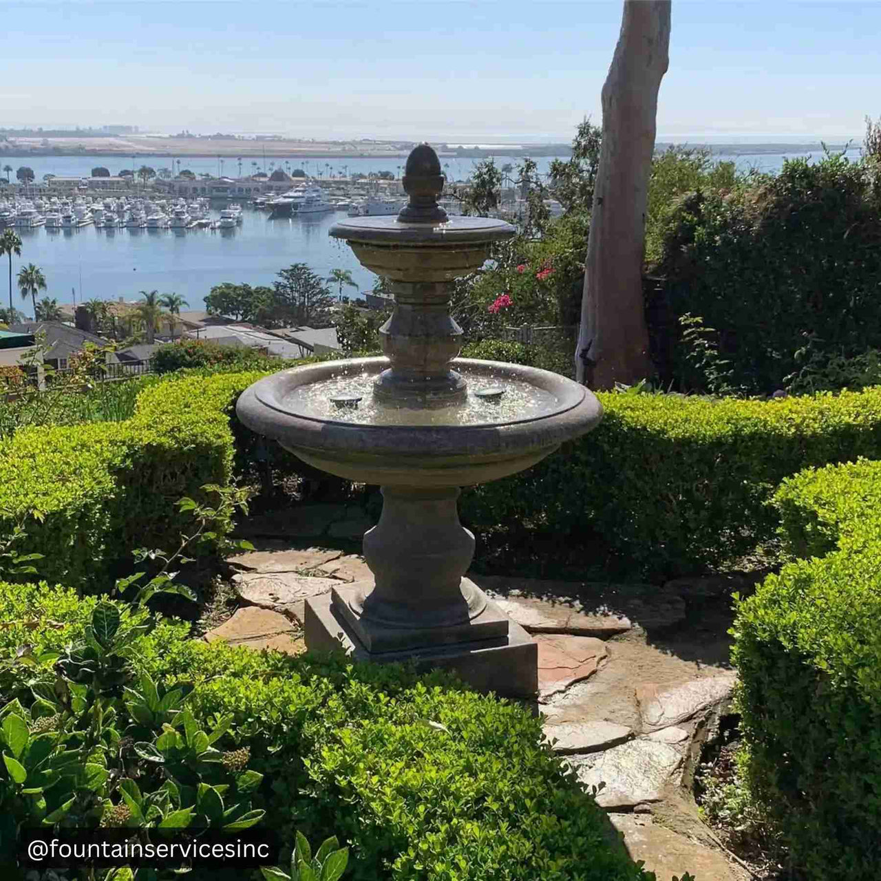 San Pietro Tiered Cast Stone Fountain – Pietra Nuova Finish