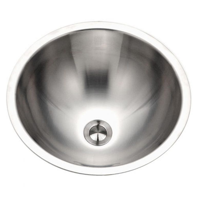 Houzer Opus 16 inch Stainless Steel Drop-in Topmount Round Bowl Bathroom Sink without Overflow, Nested 40-Pack