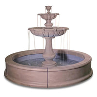 Thumbnail for Vicentina Two-Tier Courtyard Fountain with Grand Easy Pond by Giannini