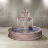 Thumbnail for Vicentina Two-Tier Courtyard Fountain with Grand Easy Pond by Giannini