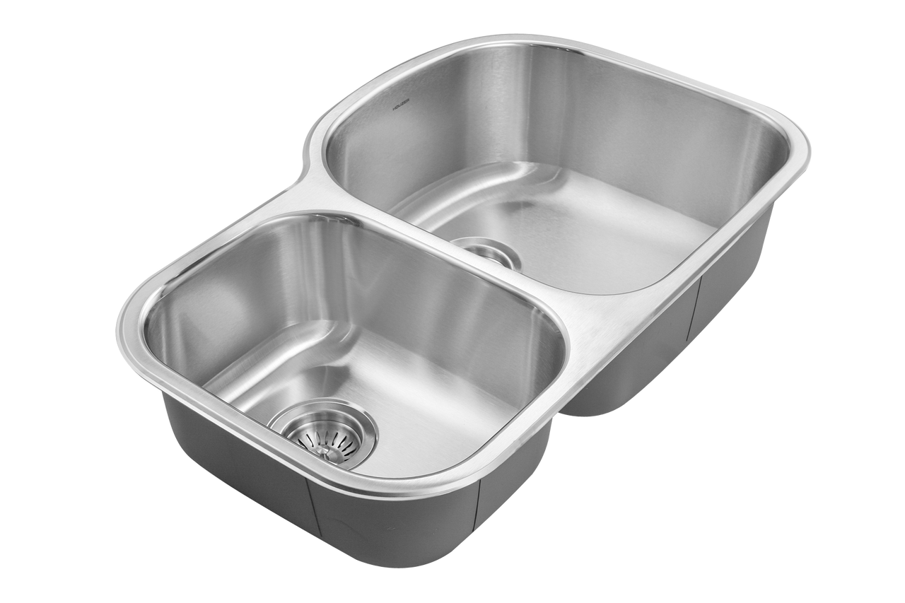 Houzer Medallion 32" Stainless Steel Undermount Double Small Bowl Kitchen Sink, Nested 20-Pack