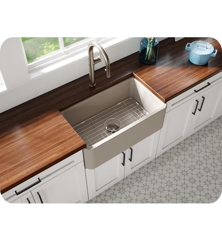 LaToscana 30" Single Bowl Reversible Fireclay Farmhouse Kitchen Sink