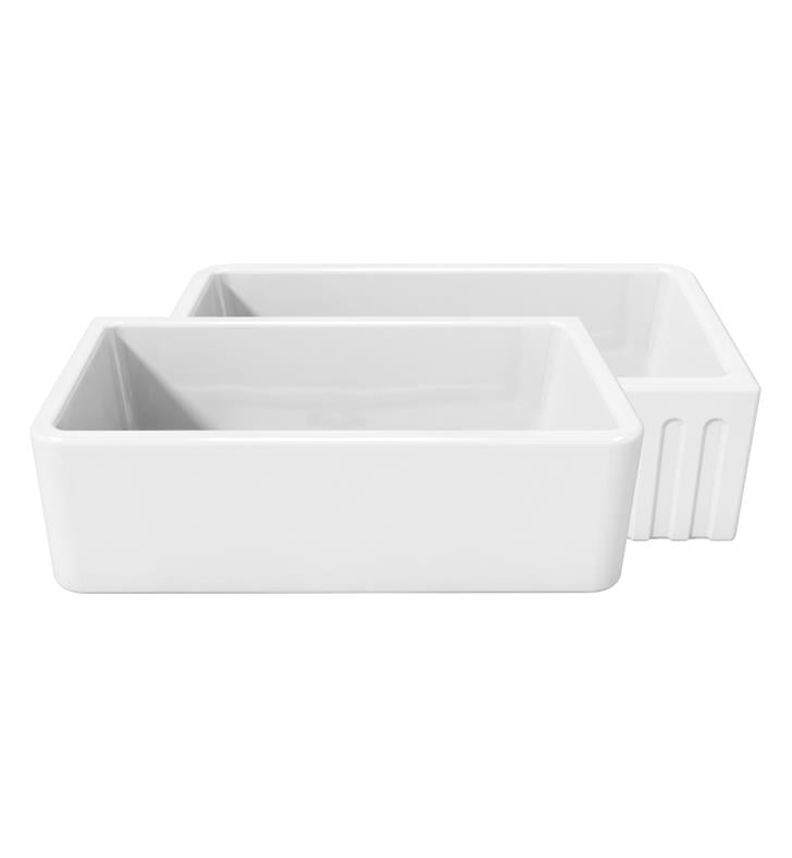 LaToscana 33" Single Bowl Reversible Fireclay Farmhouse Kitchen Sink