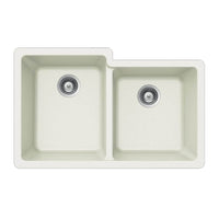 Thumbnail for Houzer Quartztone 33 inch Slate Granite Composite Undermount 60/40 Double Bowl Kitchen Sink