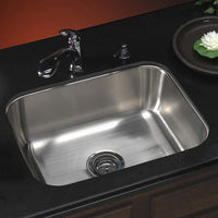Thumbnail for Houzer Medallion Classic 23 inch Stainless Steel Undermount Single Bowl Kitchen Sink with Strainer& Grid
