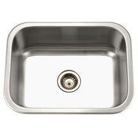 Thumbnail for Houzer Medallion Classic 23 inch Stainless Steel Undermount Single Bowl Kitchen Sink with Strainer& Grid
