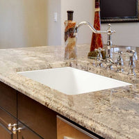 Thumbnail for Houzer Platus White Fireclay Undermount Single Bowl Kitchen Sink
