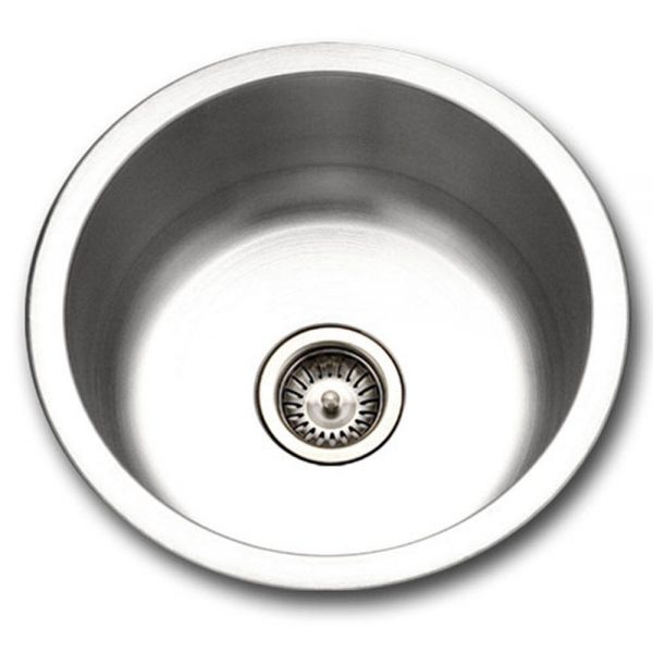 Houzer Hospitality 18 inch Stainless Steel Drop-in Topmount Round Bar and Prep Sink