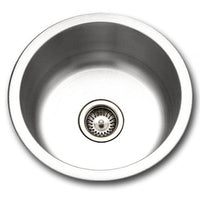Thumbnail for Houzer Hospitality 18 inch Stainless Steel Drop-in Topmount Round Bar and Prep Sink