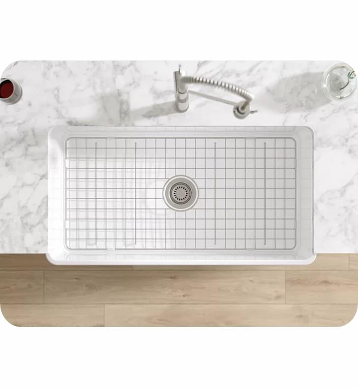 LaToscana 33 1/2" Stainless Steel Bottom Grid for Kitchen Sink in White