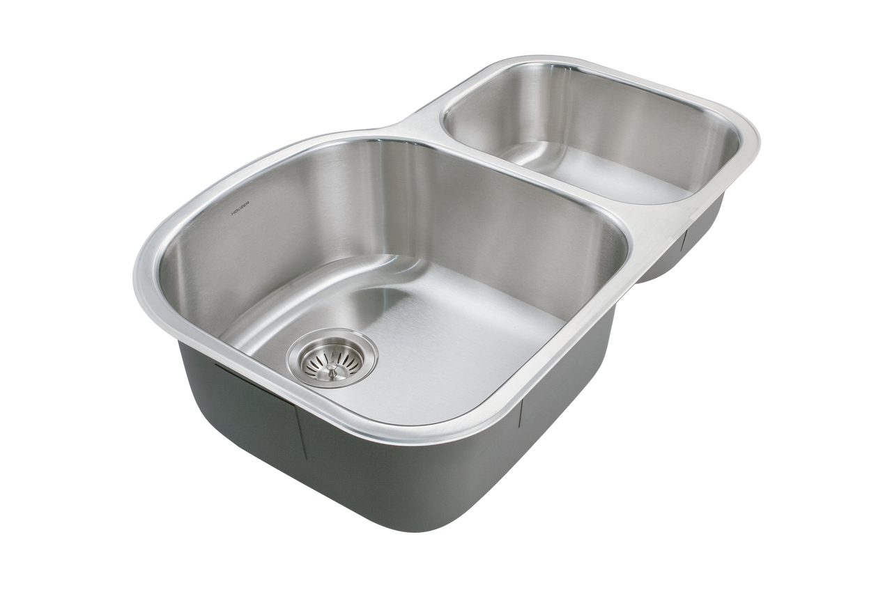 Houzer Medallion 32" Stainless Steel Undermount Double Small Bowl Kitchen Sink, Nested 20-Pack