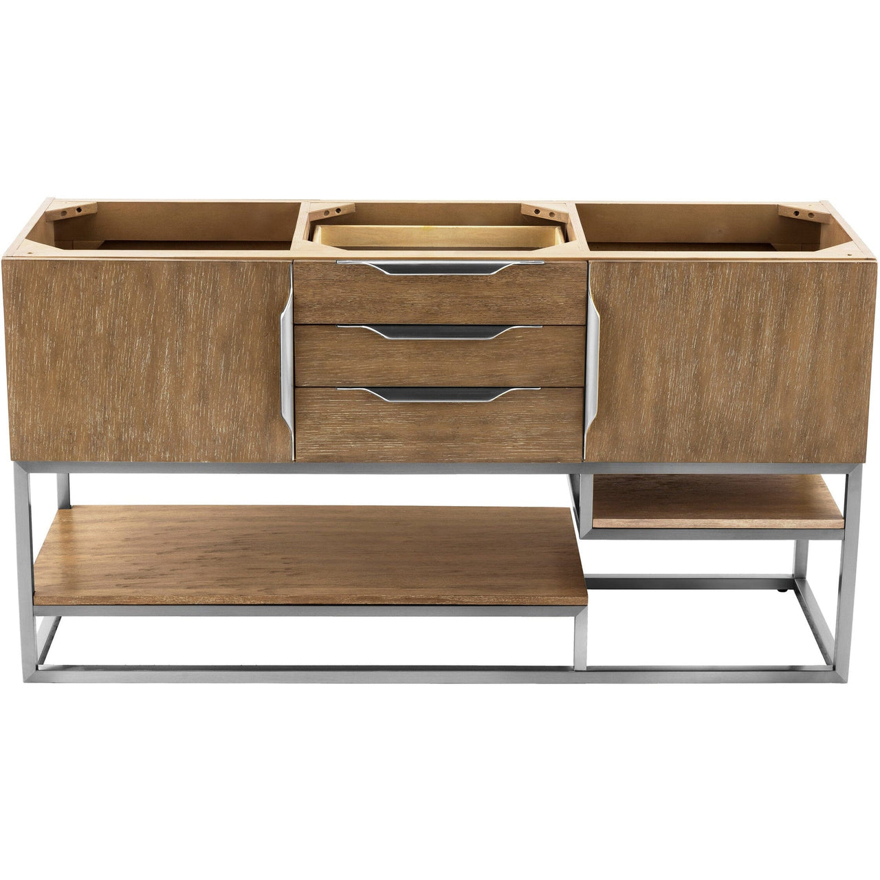 James Martin Columbia 59" Double Vanity Vanity James Martin Latte Oak Cabinet Only 
